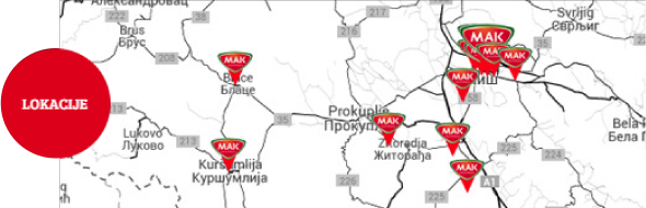 Map of retail stores
